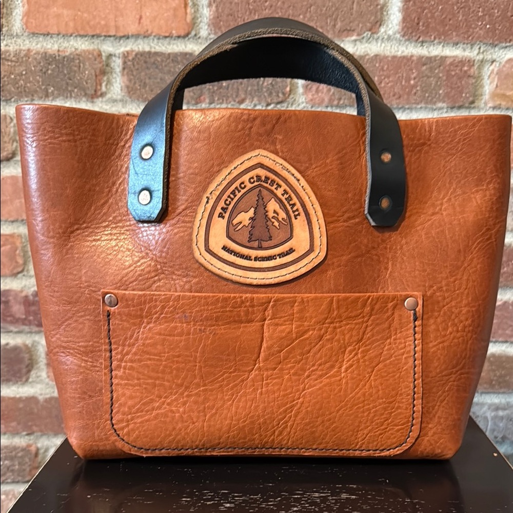 One of a kind Brown Leather tote bag